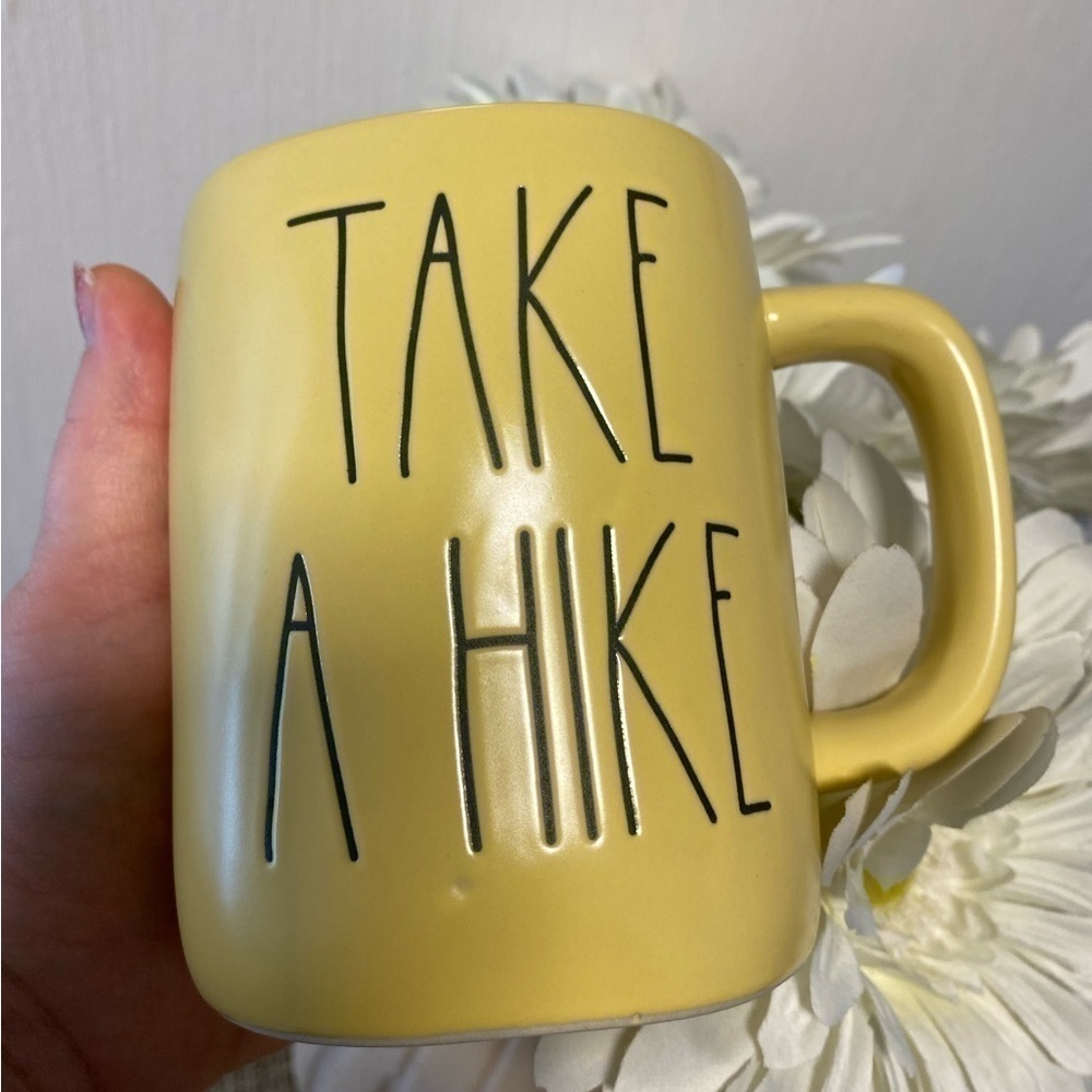 NEW Rae Dunn "TAKE A HIKE" Yellow Mug